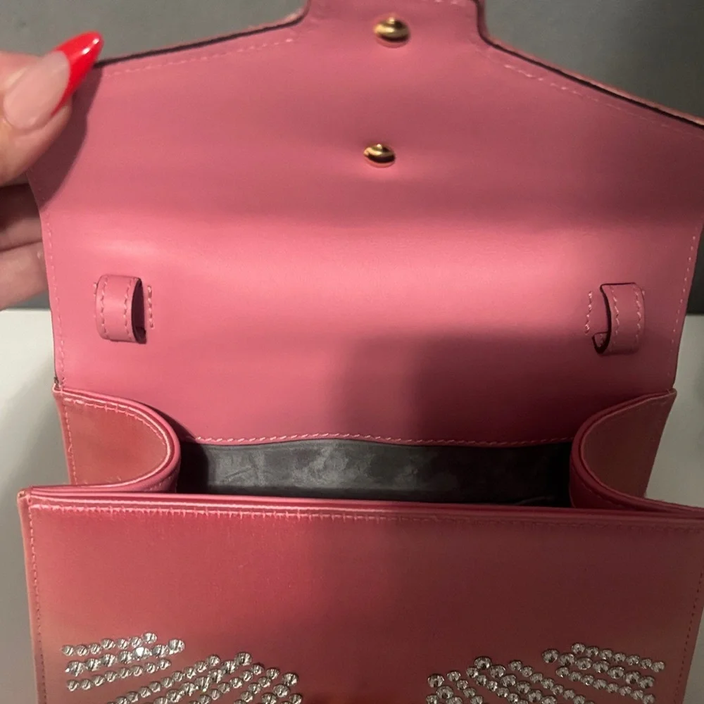 Gucci pink Satin Crystal Mini Sylvie Top Handle Bag - Picture 5 of 8
